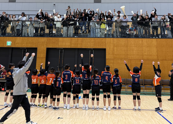みんなで優勝を分ち合う！