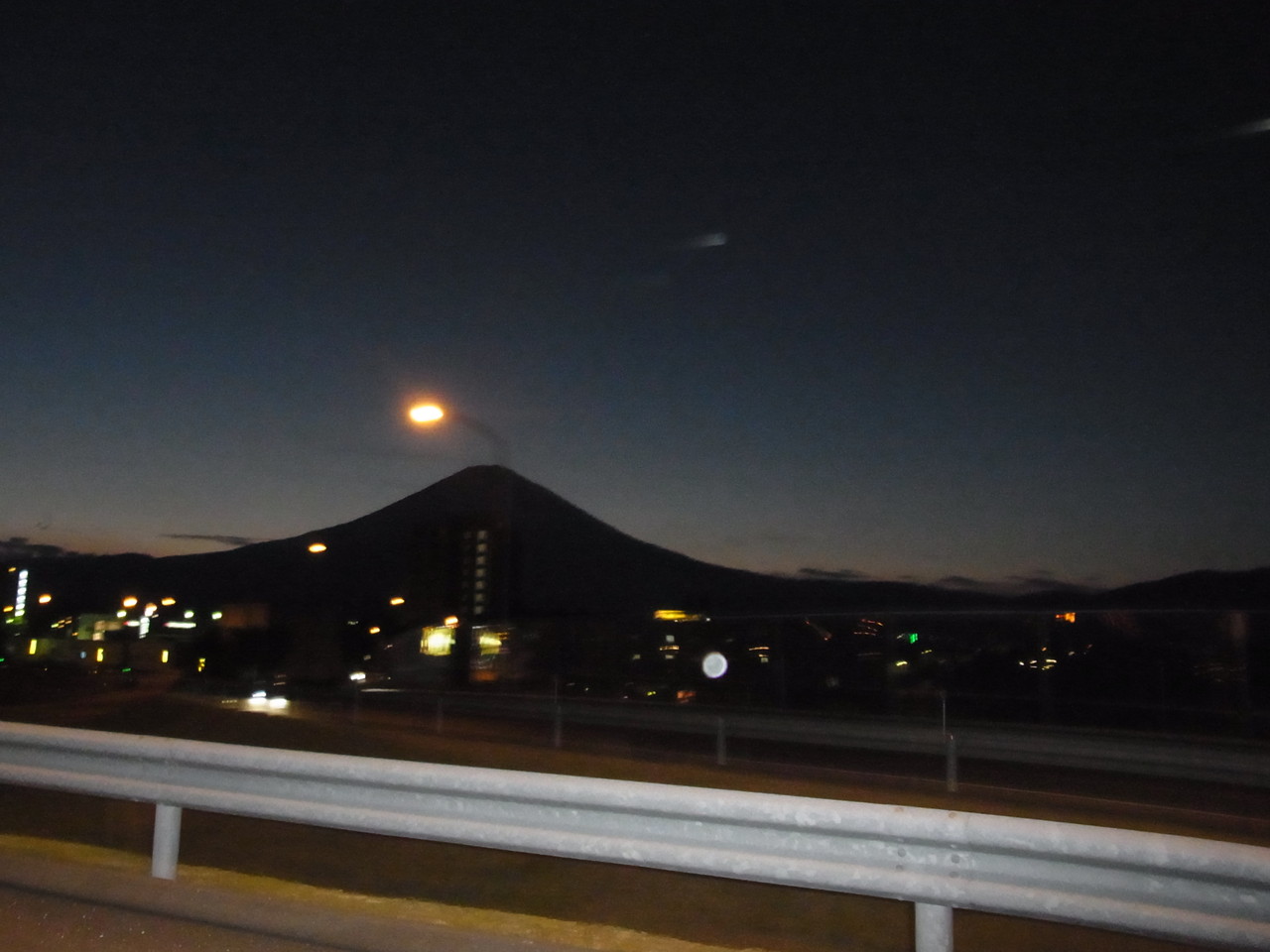 富士山を見ながら