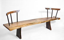 Jörg Pietschmann · B1054 · Walnut, Bog Oak, Oak bench, console, woodbench, sculpture, woodworking, interiordesign, woodsculpture, art, woodart, wooddesign, decorativewood, originalartwork, modernwoodsculpture, joergpi