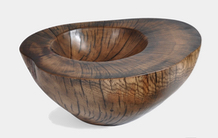 Jörg Pietschmann · V1285 · Oak, ebonized,burned wood, collectible design, vessel, bowl, woodworking, interiordesign, woodsculpture, art, woodart, wooddesign, decorativewood, originalartwork, modernwoodsculpture, oldwood, functional sculpture, artfurniture