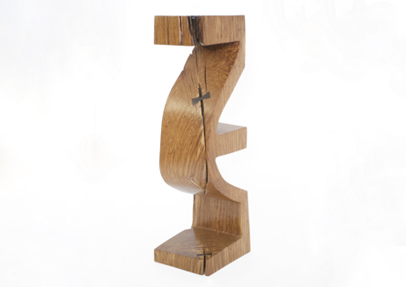 Jörg Pietschmann · W2355 · Oak, console, sculpture, woodworking, interiordesign, woodsculptures, art, woodart, wooddesign, decorativewood, originalartwork, modernwoodsculpture, joergpietschmann, oldwood
