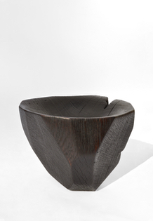 Jörg Pietschmann · V21274 · Oak, oxidi, burned wood, collectible design, vessel, bowl, woodworking, interiordesign, woodsculptures, art, woodart, wooddesign, decorativewood, originalartwork, modernwoodsculpture, oldwood, functional sculpture, artfurniture