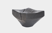 Jörg Pietschmann · V2891 · Ash, burned wood, collectible design, vessel, bowl, woodworking, interiordesign, woodsculptures, woodart, wooddesign, decorativewood, originalartwork, modernwoodsculpture, joerg pietschmann, functional sculpture, artfurniture