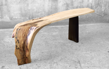 Jörg Pietschmann · C1166 · Beech, Smoked Oak, desk, bench, console, sculpture, woodworking, interiordesign, woodsculptures, art, woodart, wooddesign, decorativewood, originalartwork, modernwoodsculpture, joergpietschmann, oldwood