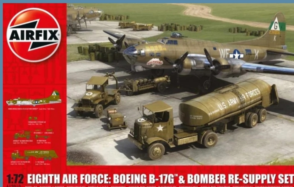 Airfix 12010 - scale 1/72 - release 2017 - first release 2016. Boeing B-17G Flying Fortress, 364 BS / 305 BG, RAF Chelverston, UK, 1944  