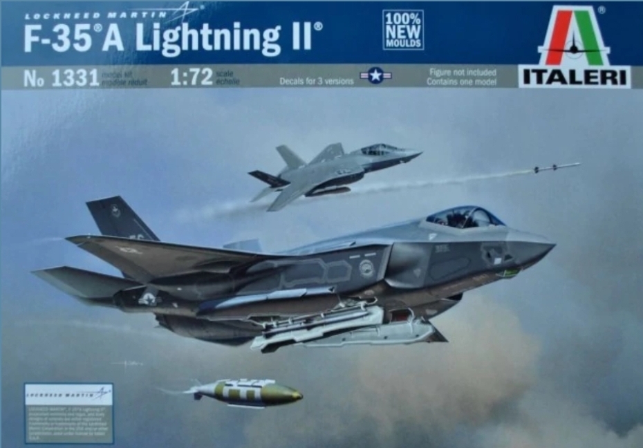 Italeri 1331/Dutch Decal (voorraad) - scale 1/72 - release 2013 - New Tool. Lockeed F-35A Lightning II, KLu, 322 SQ, Leeuwarden AB, Holland 2019 