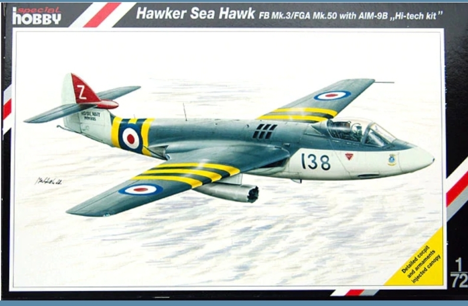 72080 (voorraad) scale 1/72 - release 2004 - first release 2001. Hawker Sea Hawk FGA MK.50, MLD, VSQ-860, HrMs Karel Doorman, 1959 