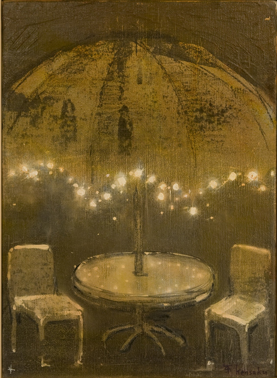 《 電飾に飾られたテーブル 》 2009 333mm×242mm oil on canvas