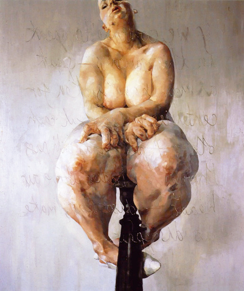 Jenny Saville, Propped, 1992, olio su tela, 213,4x182,9 cm