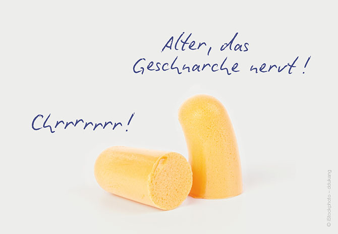 postkarte „life of earplugs“
