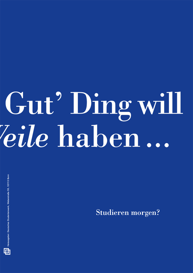 plakat „zeitsprung: studieren morgen“ (deutsches studentenwerk 2000)