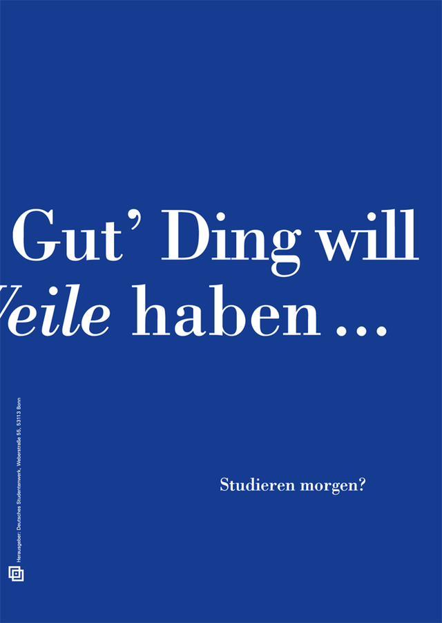 plakat „zeitsprung: studieren morgen” (deutsches studentenwerk 2000)