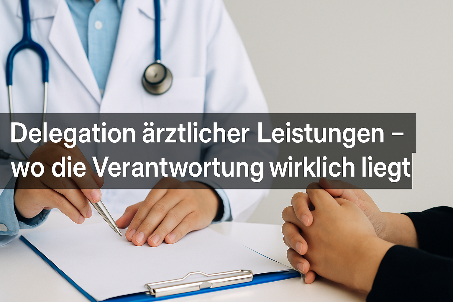 Delegation ärztlicher Leistungen – wo die Verantwortung wirklich liegt