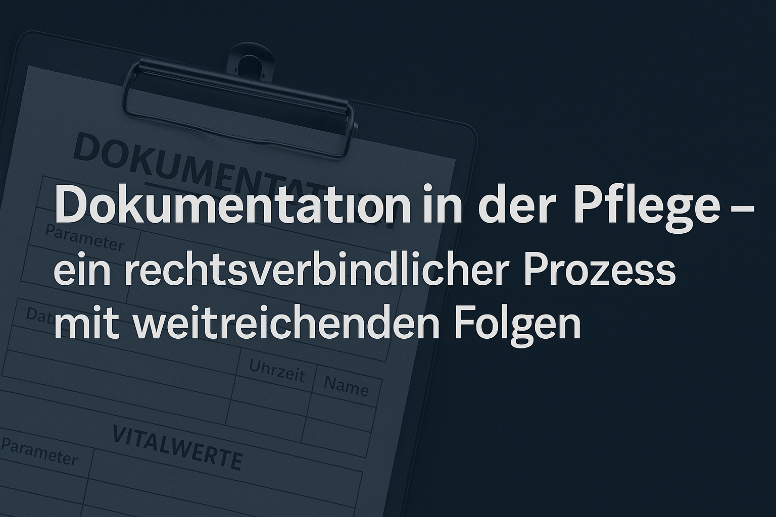 Dokumentation in der Pflege – ein rechtsverbindlicher Prozess mit weitreichenden Folgen