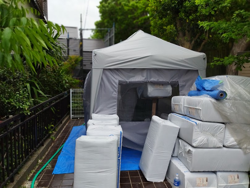 （施工事例）沖縄の工務店様からセルロースファイバー断熱施工を受注しました！　　恋するチャック♪