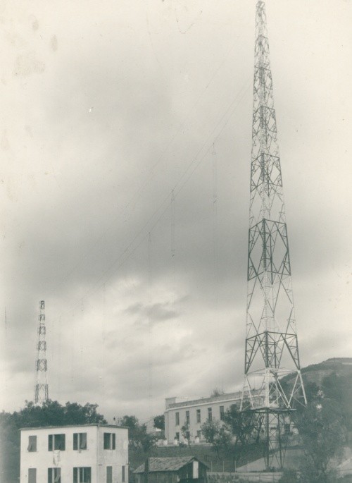 Genoa Monte Righi Castellaccio Sala trasmissione di  Genoa-Radio/ICB  anno 1950