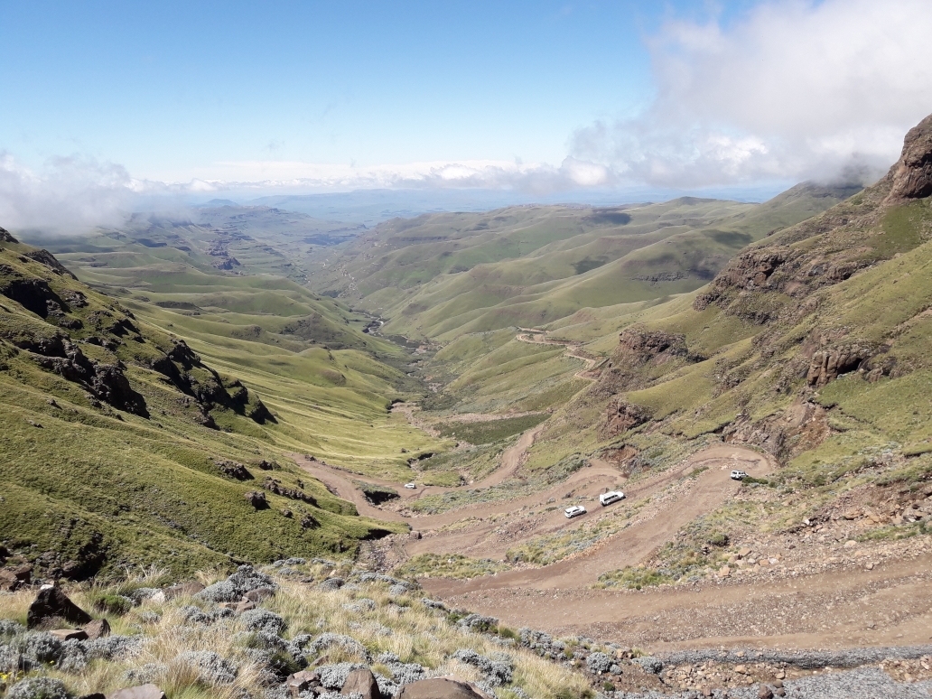 Blick vom Sani Pass an der Grenze zu Lesotho