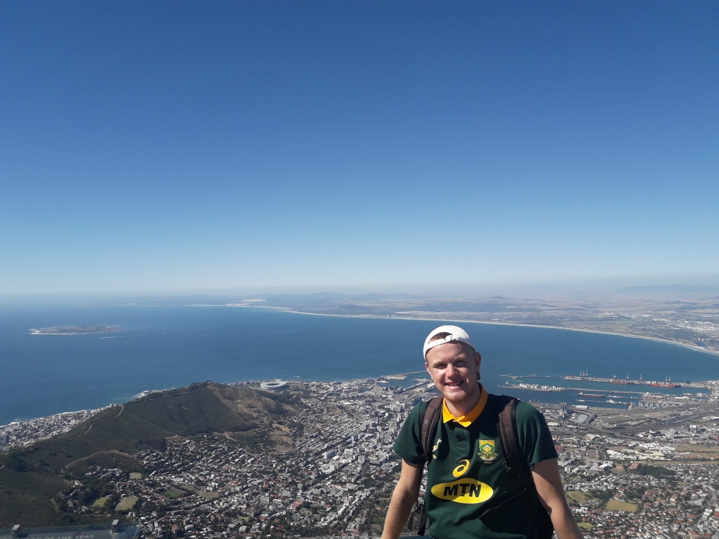 Bild vom Tafelberg mit Kapstadt im Hintergrund