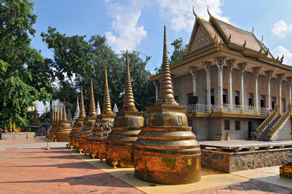 Kambodscha, Phnom Penh, goldenen Stupa