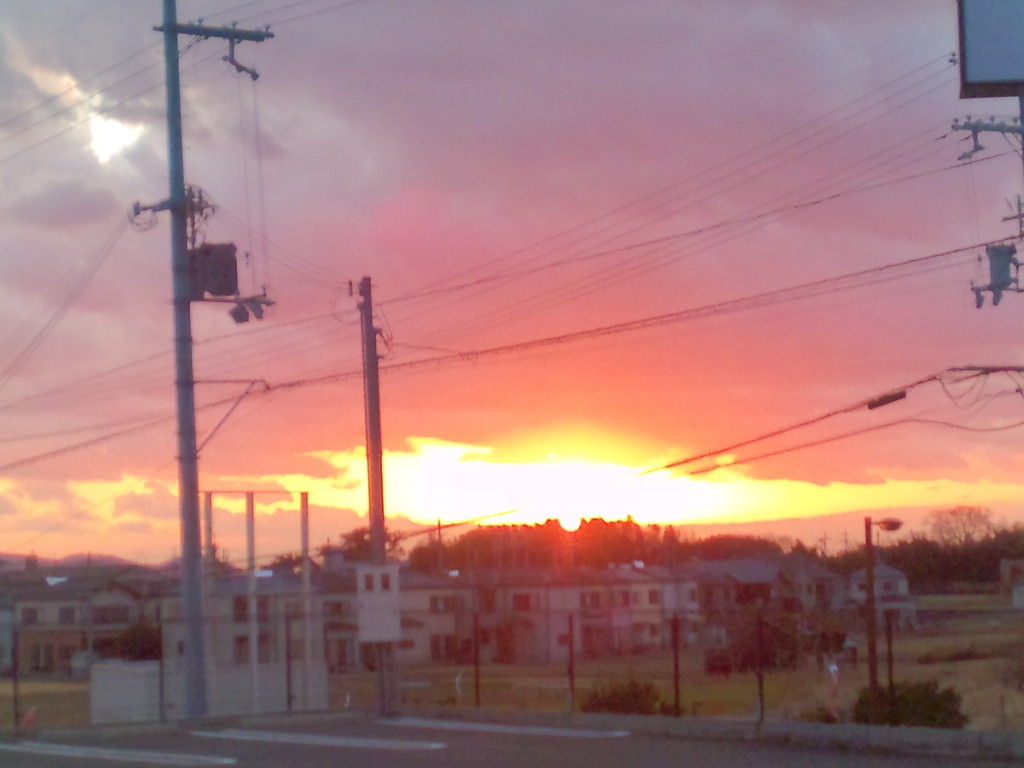 沈む夕日　　名残惜しかった。。。