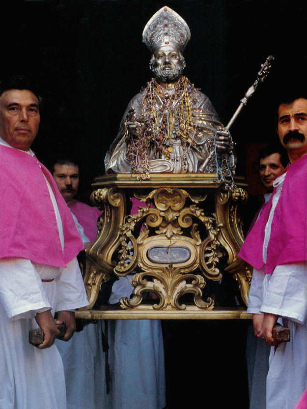Busto argenteo di S. Pardo in trono
