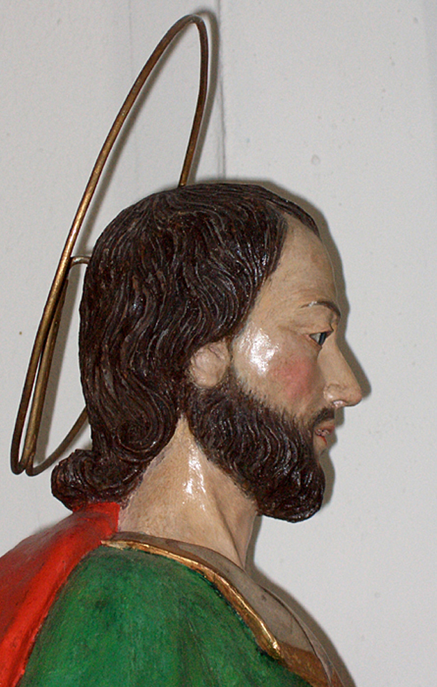 Testa della statua lignea di S. Primiano (primo terzo del XVIII sec.) [foto Miscione]