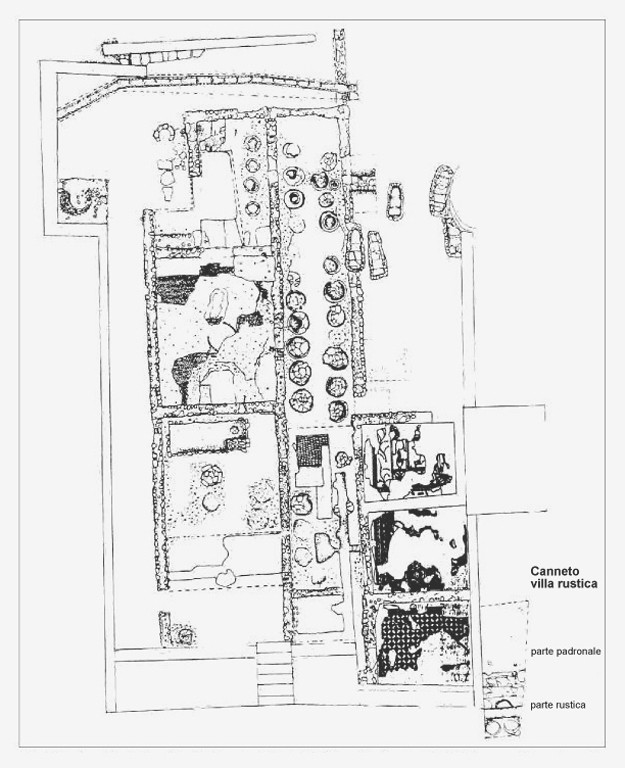 Planimetria della villa rustica di Canneto