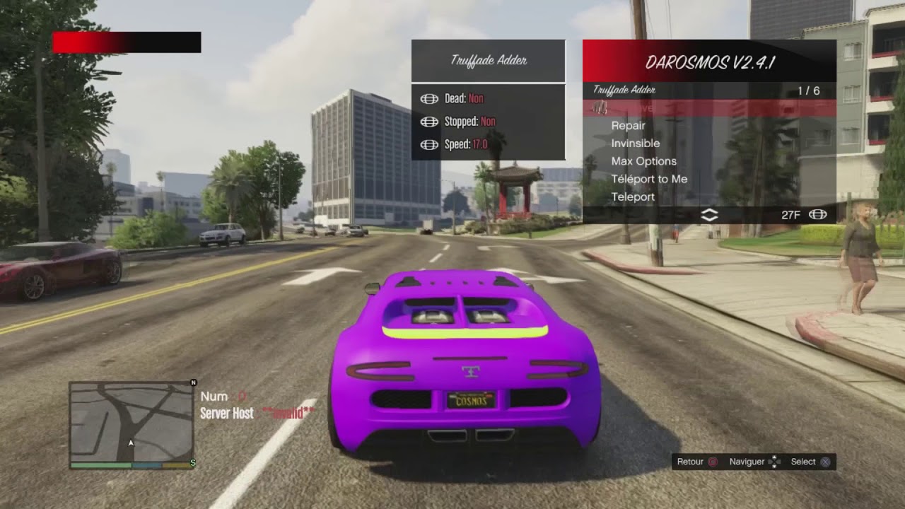 Free Download: GTA V MOD MENU [1.26/1.27] SPRX ASTICOT [DEX/BLES/PS3]