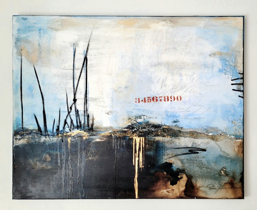 MOORLICHTER, 80×100, mixed media,  450 €