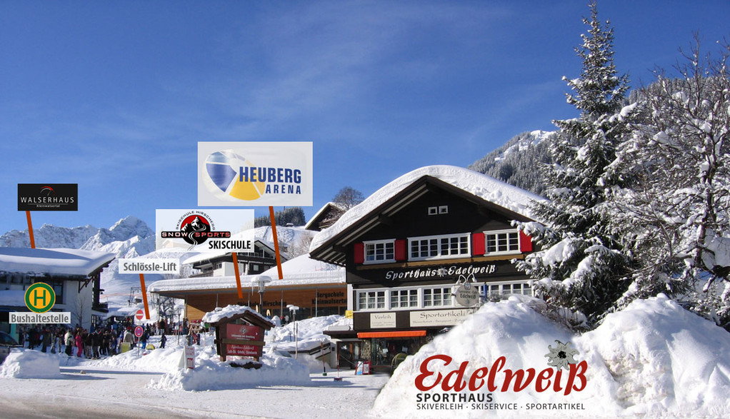 Sporthaus Edelweiss – zentralste Lage in Hirschegg im Kleinwalsertal