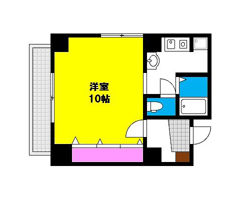 岡山市北区田町の賃貸物件 間取り図