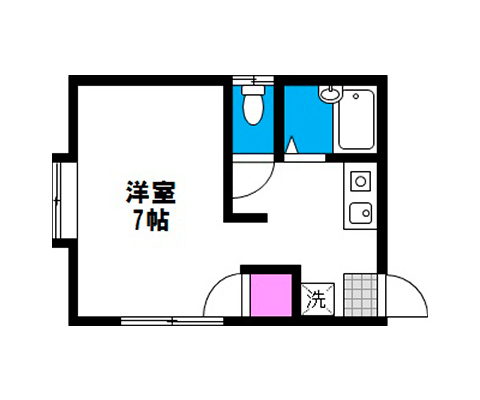 岡山県岡山市北区絵図町の賃貸物件 間取り図