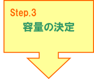 ご注文の流れ：容量の決定