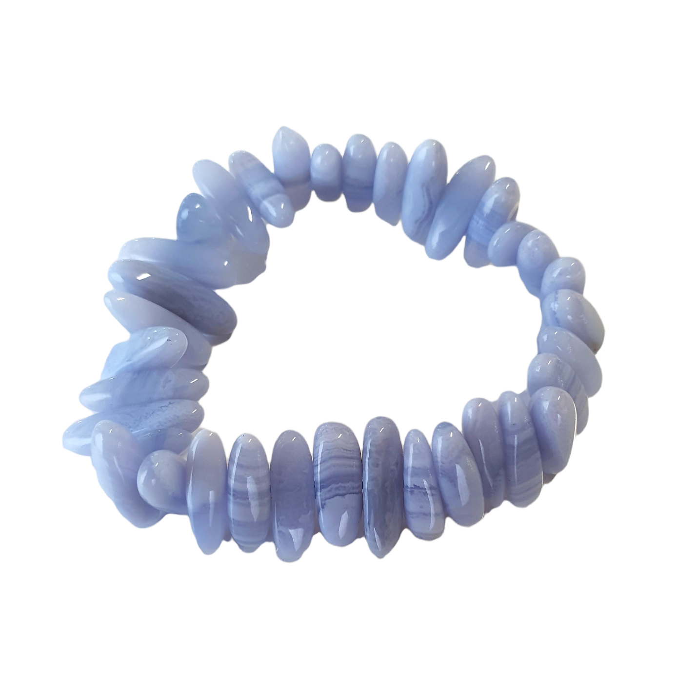 Armband aus blauem Chalcedon