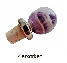 Steinzierkorken mit Edelstein