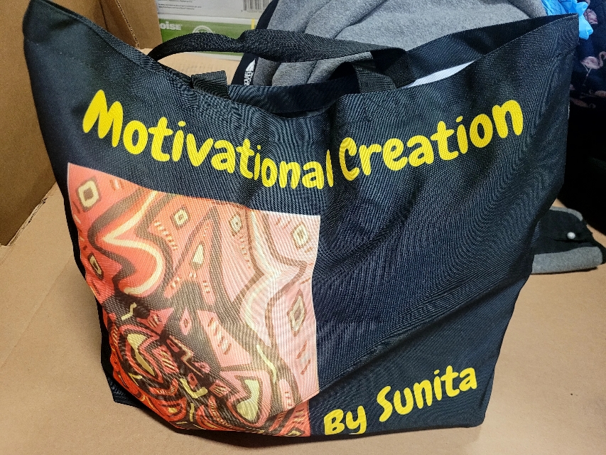 Bags and shirts with abstract art starting at $30
