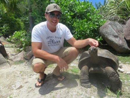 Rießenschildkröten auf La Digue