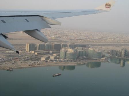 Anflug auf Abu Dhabi