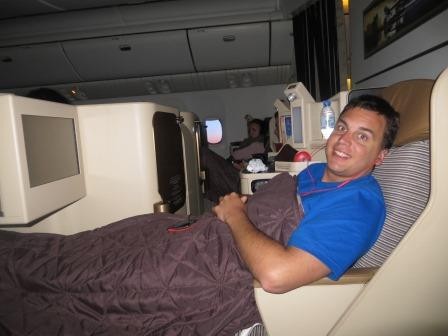 Luxusflug Business Class der Etihad