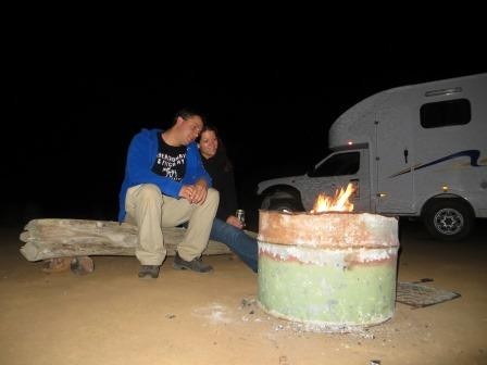 Stargazing am Lagerfeuer