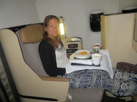 Luxusflug Business Class der Etihad
