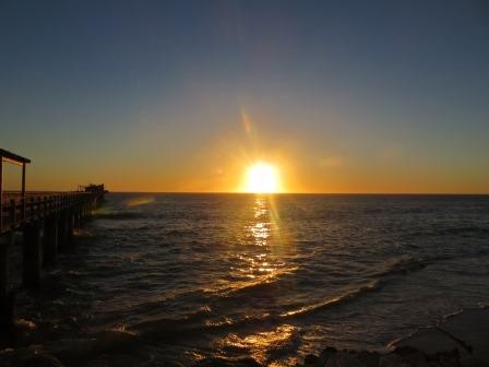 traumhafter Sonnenuntergang an der Jetty