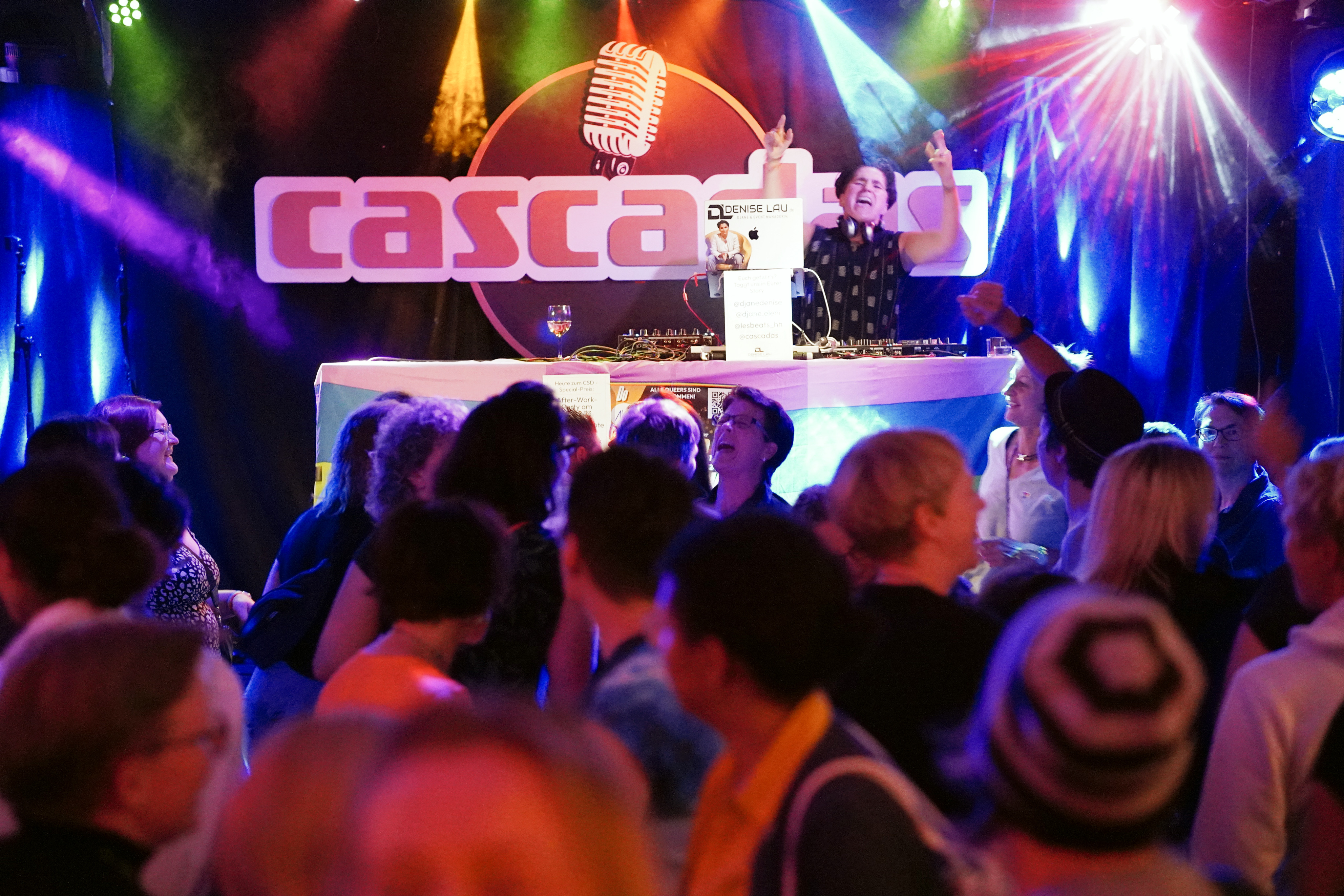 Flyer CSD Frauen Party 04.08.23 im Cascadas Club an der Alster - DJ Denise Lau