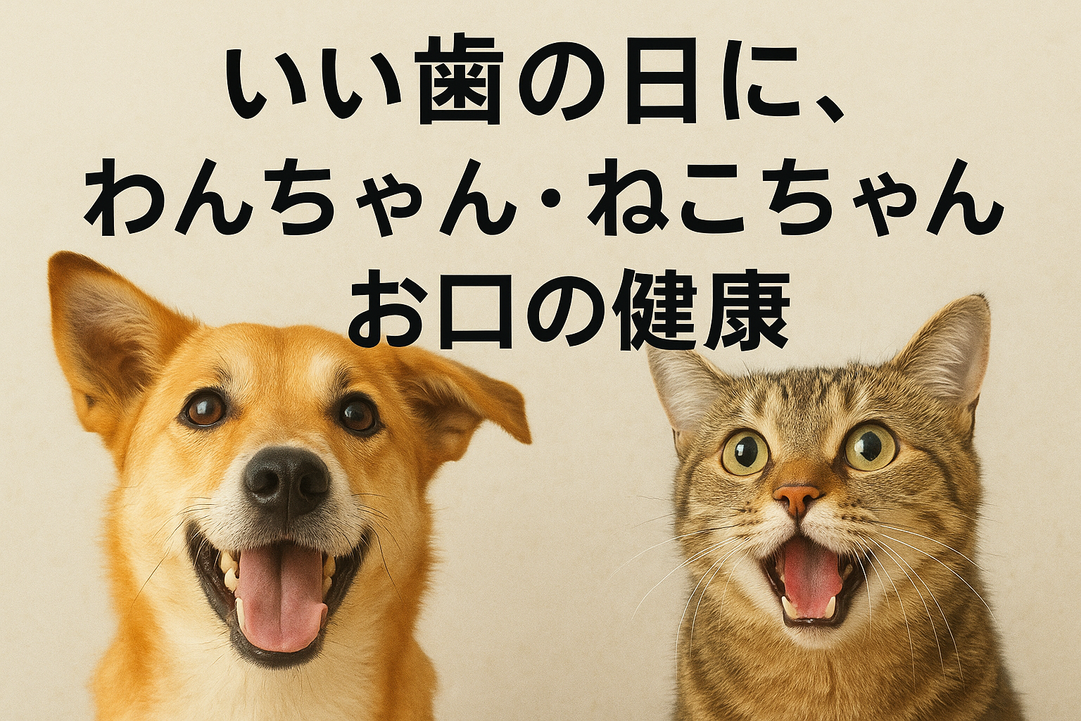いい歯の日に考える、わんちゃん・ねこちゃんのお口の健康