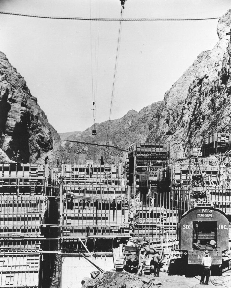 Juillet 1931 Construction de Hoover Dam