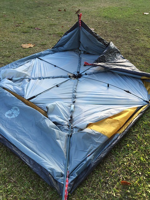 On the other hand, this tent from Costco was so excellent. It was super-easy to set up and pretty solid! And of course, it is easy to take down!