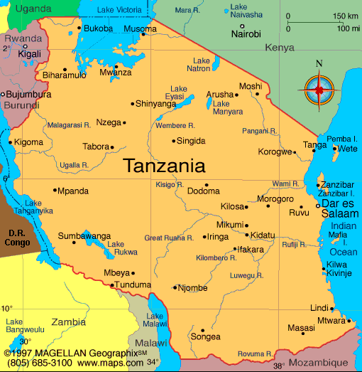 Map of Tanzania