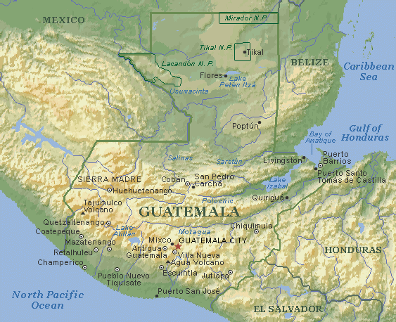 Map of Guatemala