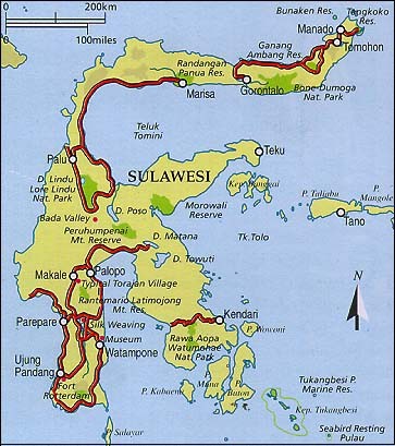 Map of Suluwesi