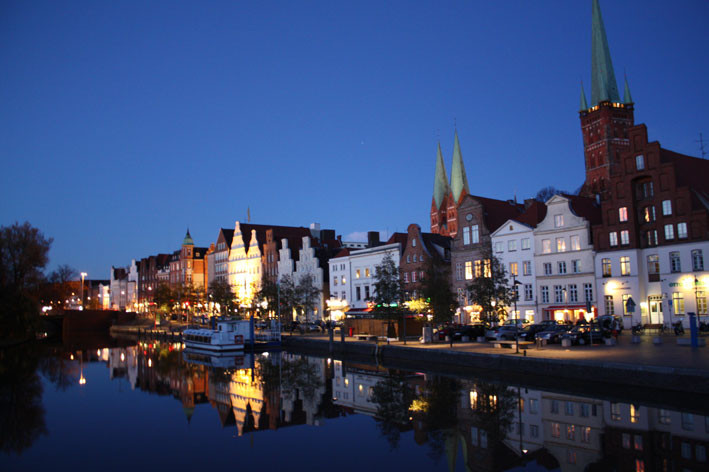 Abendstimmung an der Lübecker Obertrave